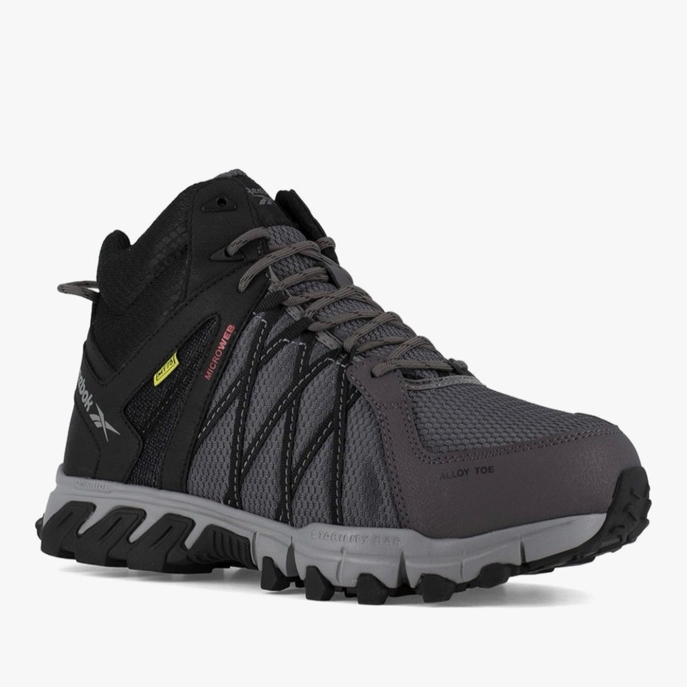 Reebok Women's Black and Gray Ankle Work/Hiker Boots, Size 8.5